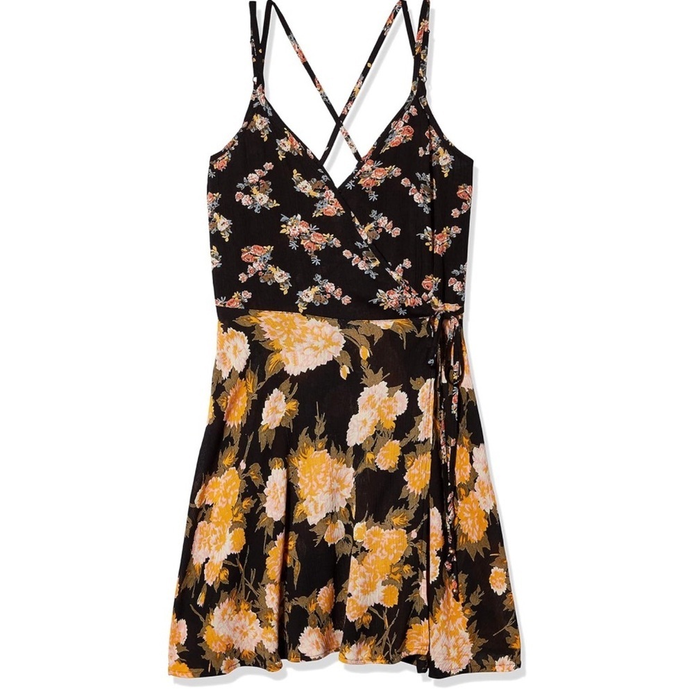 Angie Women's One Size Strappy Wrap Dress